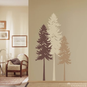 Fir Tree Wall Decal | Tree Wall Art | Nature Decor | Listing is for ONE TREE