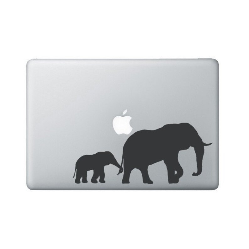 Elephant & Baby Laptop Decal Elephant Macbook Decal Laptop Etsy