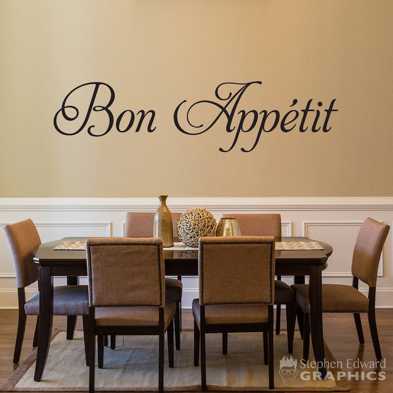 Bon Appetit Wall Decal Kitchen Decor Dining Room Decal Ver. 2 image 1