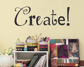 Crea decalcomanie / decalcomanie da muro per la stanza dei lavori manuali o lo studio d'arte / decorazioni artistiche