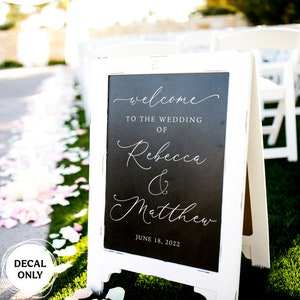 Personalized Wedding Welcome Sign Decal: DIY Custom Decor