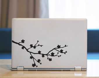 Cherry Blossom Laptop Decal | Flower Sticker | Japanese Decoration