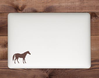 Calcomanía para computadora portátil con diseño de caballo / Regalo para amantes de los caballos / Ecuestre