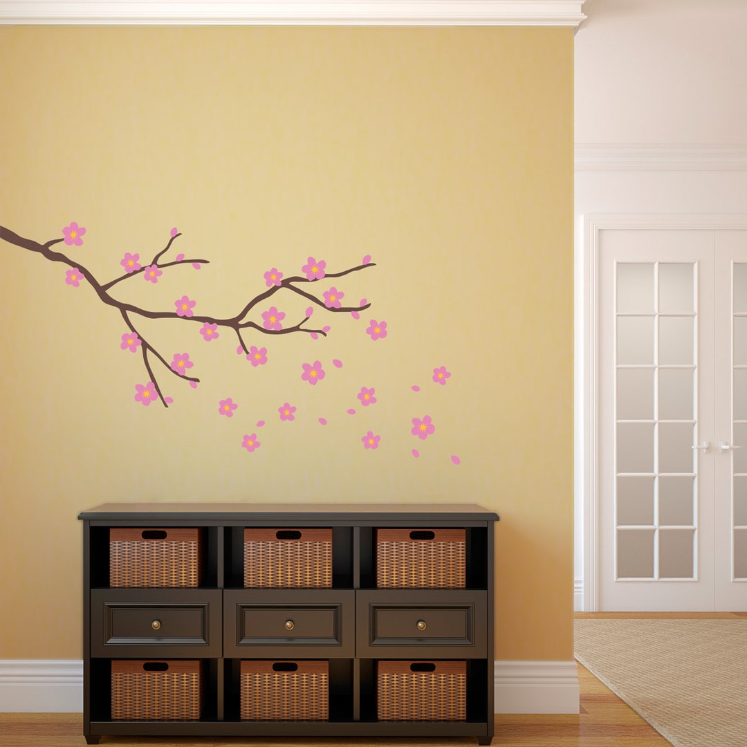 Cherry Blossom Branch Wall Decal Flower Wall Decal Branch Etsy