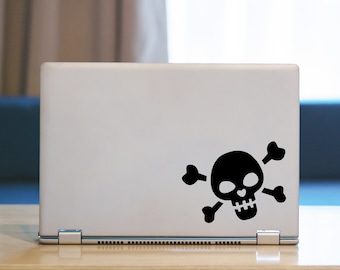 Skull Laptop Decal | Skull Sticker | Laptop Accessory