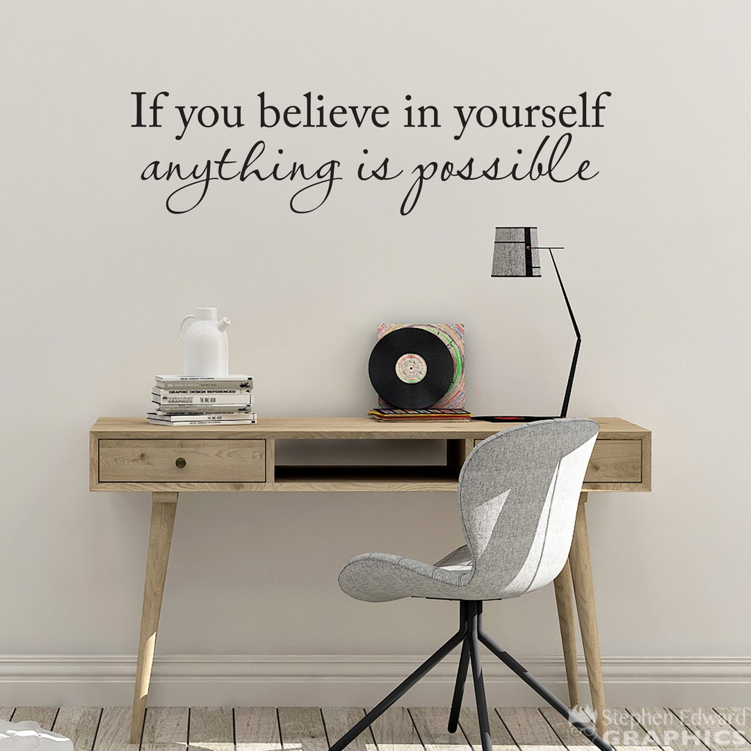 Inspirational Quote Vinyl Wall Decal: Dorm Room & Office Decor - Etsy