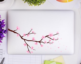 Cherry Blossom Laptop Decal | Girly Laptop Sticker | Flower Decal