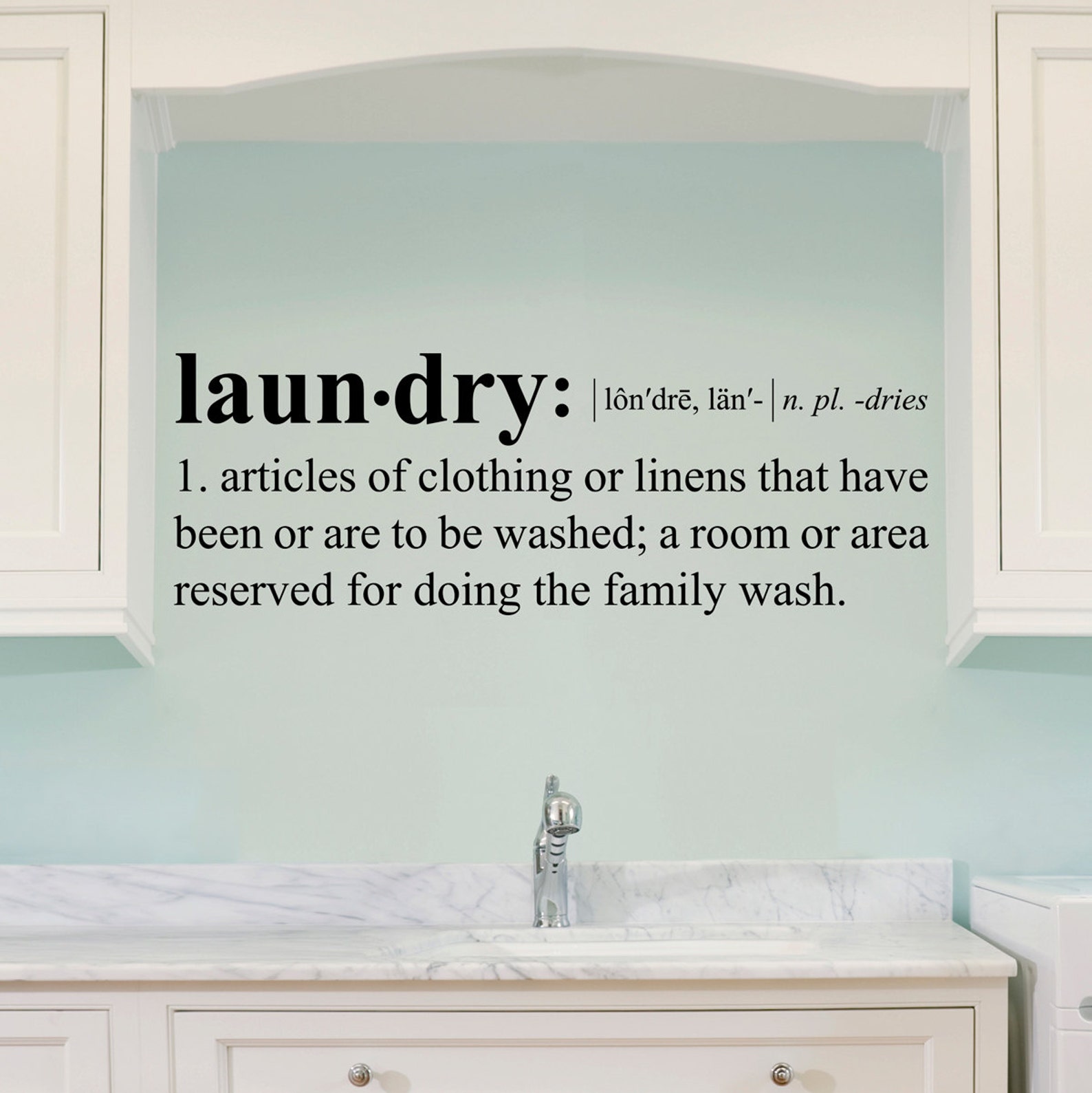 Laundry Definition Wall Decal Dictionary Definition Vinyl Etsy
