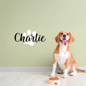 Custom Dog Name Decal: Personalized Pet Wall Sticker