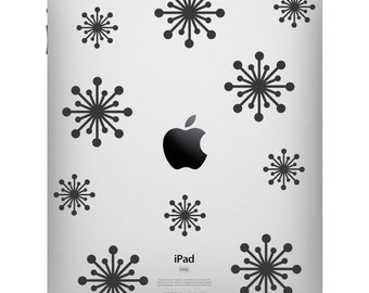 Fifties Starbursts iPad Decal - Apple iPad decal - Starburst Tablet Sticker