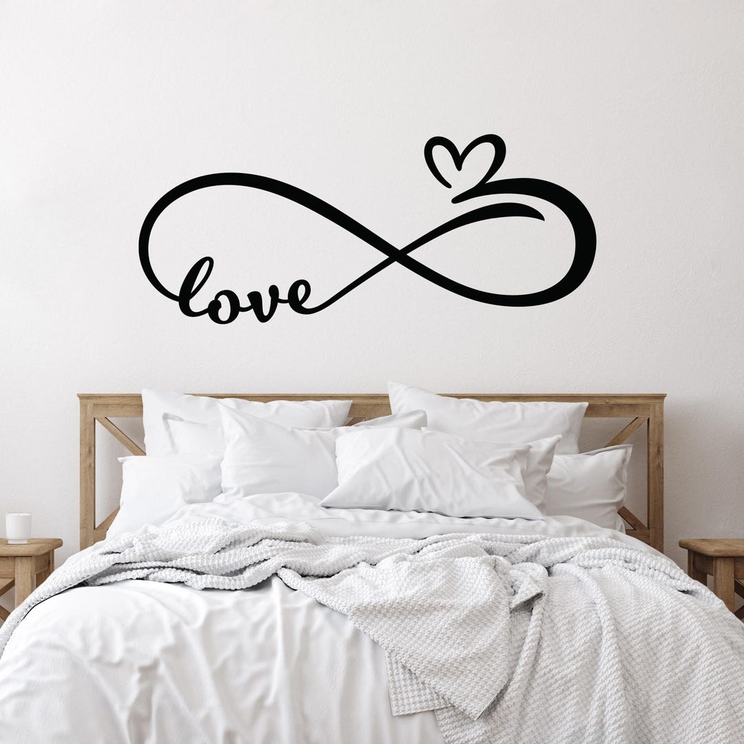 Love Infinity Symbol Wall Decal | Bedroom Decor | Romantic Gift - Etsy