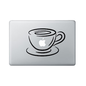 Adesivo per Macbook con tazza da caffè - Adesivo per laptop