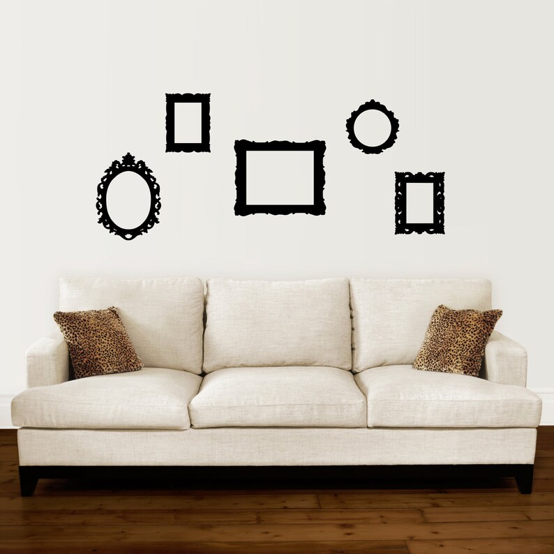 Picture Frame Decals Set Of 5 Baroque Style Wall Stickers Decal