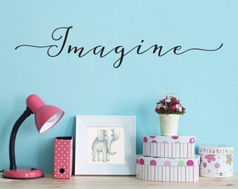 Imagine Decal | Inspirational Quote | Craft Room Decor or Art Studio Vinyl