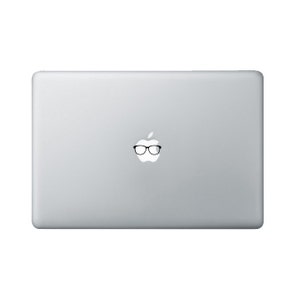 Tiny Nerd Glasses Macbook Decal - Nerd Glasses Laptop Decal - Nerd Decal