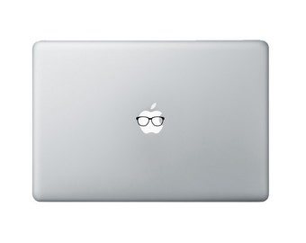 Tiny Nerd Glasses Macbook Decal - Nerd Glasses Laptop Decal - Nerd Decal