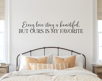 Décal Mural Vinyl Grande Taille "Beauty Beast Every Love Story" - 22x60 Pouces, Amovible