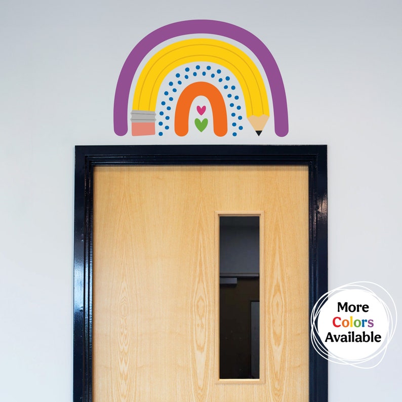 Pencil Rainbow Decal | Classroom Wall Art Decor - Etsy