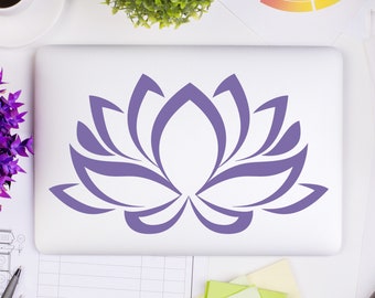 Lotus Laptop Sticker | Flower Decal | Zen Laptop Accessory