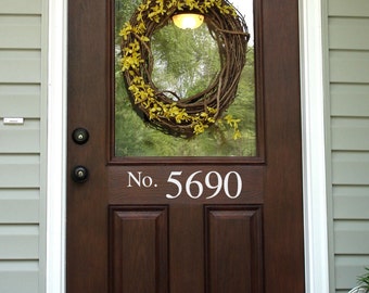 Number Decal for Front Door | Address Decal | Outdoor Decal