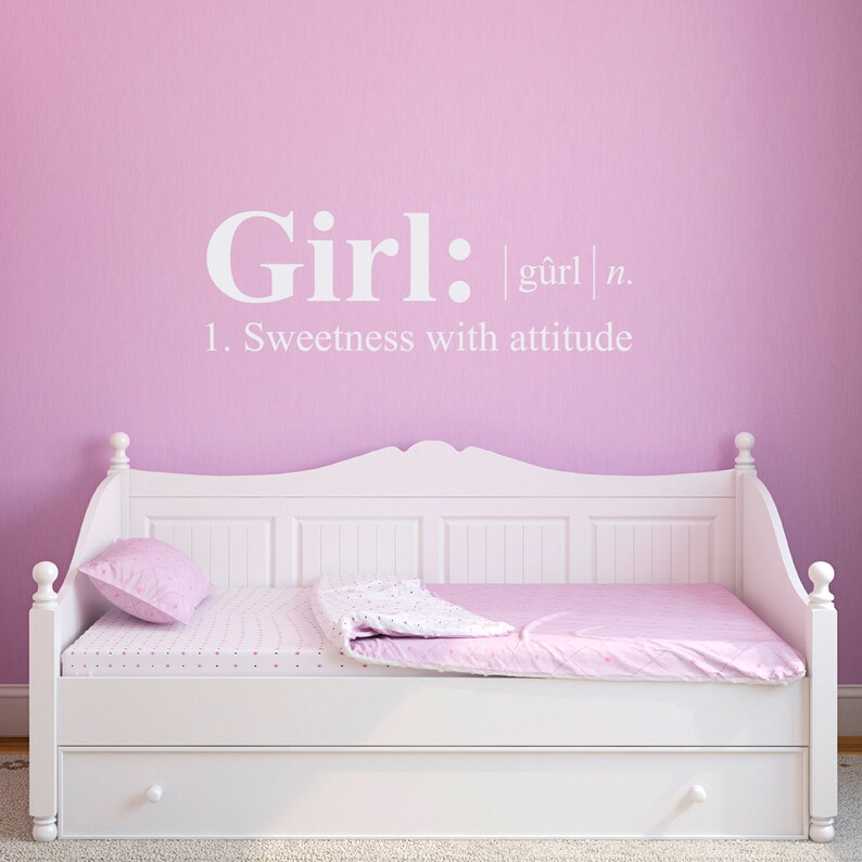 Girl Definition Wall Decal Dictionary definition Decal Etsy