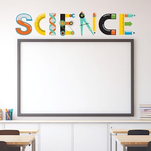 SCIENCE Classroom Door Decal | STEM Teacher Decor | Educational Wall Sticker