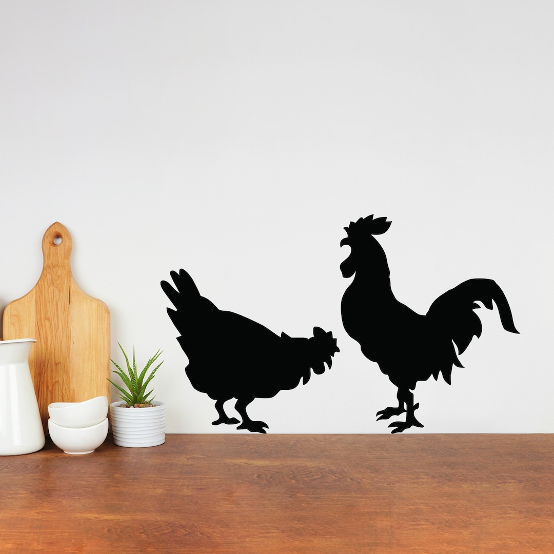 Rooster & Chicken Wall Decal | Country Farmhouse Decor | Kitchen Wall ...