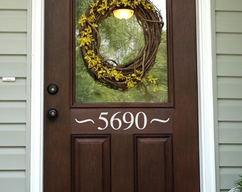 Front Door Number Decal | Address Decal | Outdoor Decal | Ver. 1