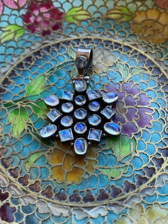 Moonstone Necklace - Sterling Silver - Vintage