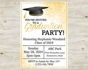 Customizable Graduation Invitation – Digital Download
