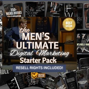 Digital Marketing for Men, Mens Reels Done For You, Mens social media content, Instant Download, Digital Marketing with MRR, PLR, Faceless