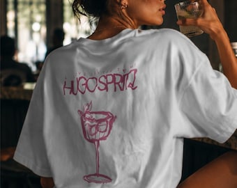 Hugo Spritz Cocktail Graphic Tee, Summer Drink Shirt, Pool Day Apparel