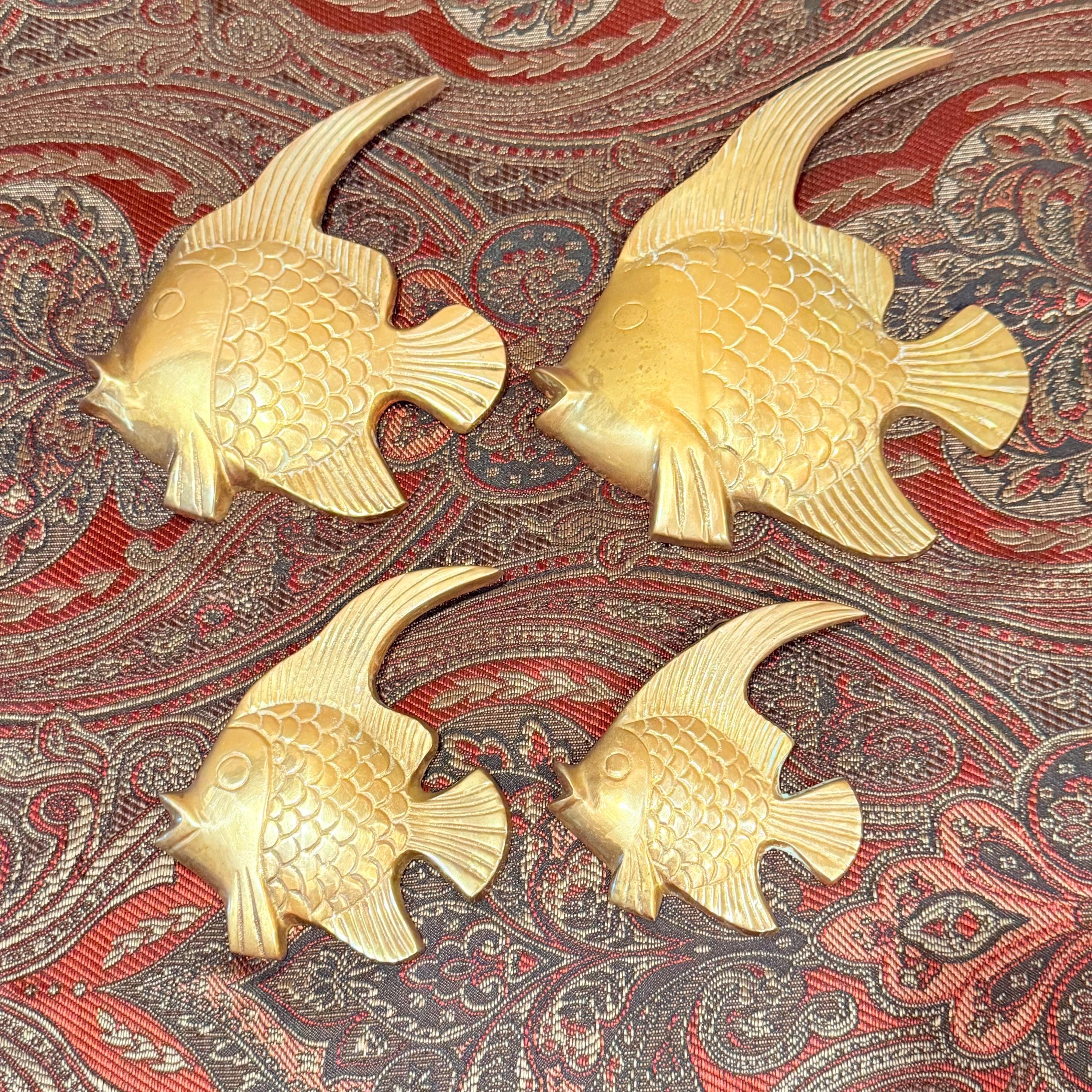Vintage Brass Fish Wall Decor - Etsy display picture 1