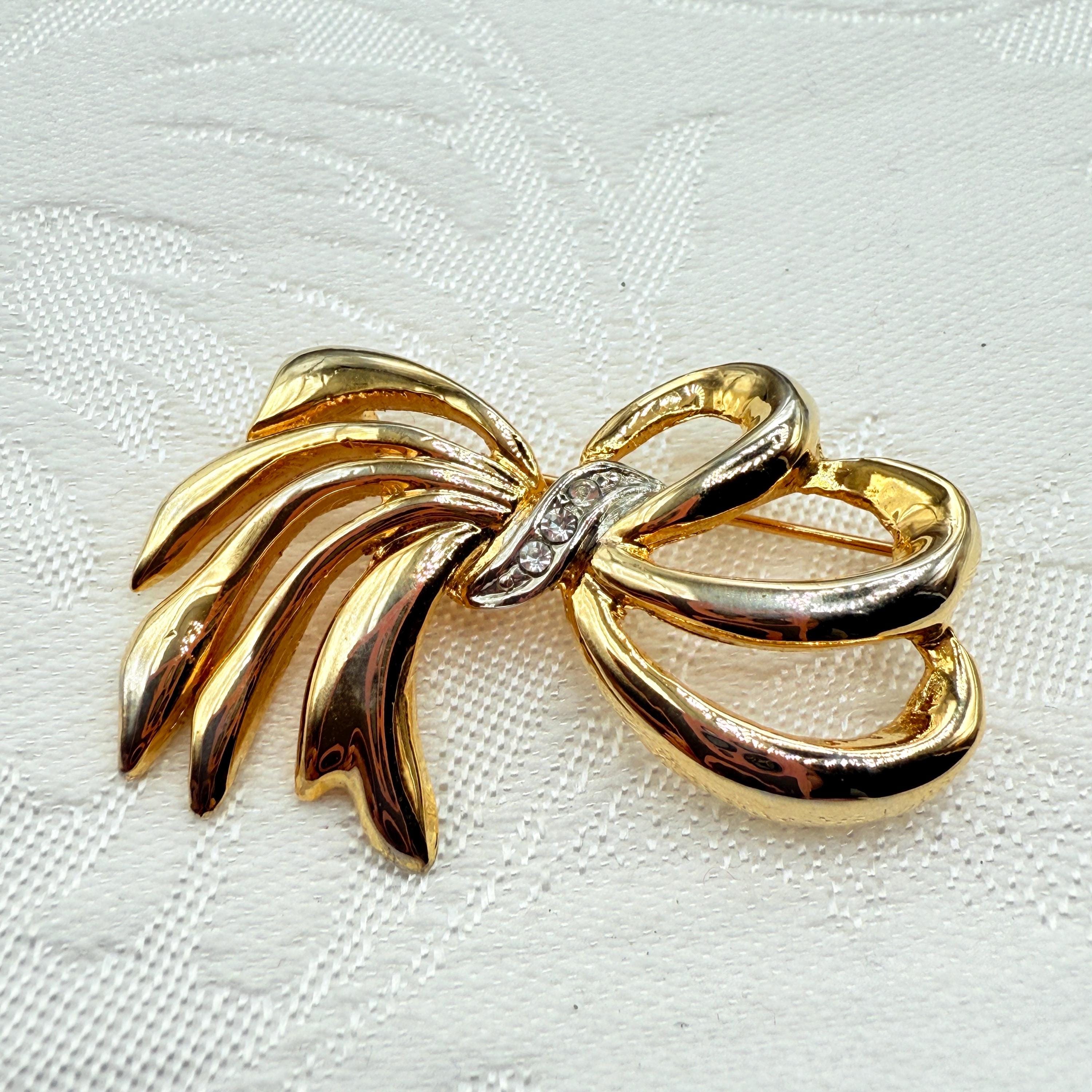 Broche Vintage En Forme De Cœur - Gloria Vanderbilt Plaqué Or - Paris