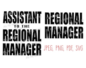 Assistent des Regionsleiters & Regionsleiters Svg Das Büro SVG, Jpeg, Png, PDF, Eps