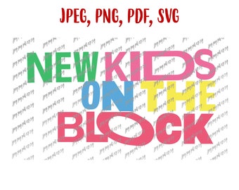 NKOTB New Kids On The Block Digital file Download Jpeg, Png, Pdf, Svg