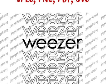 Weezer Svg Téléchargement de fichier numérique Weezer Jpeg, Png, Pdf, Svg