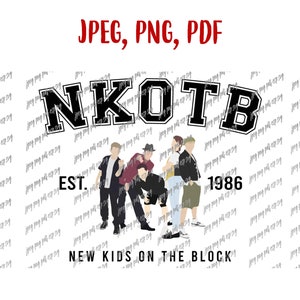 NKOTB Png New Kids On The Block Digital file Download Jpeg, Png, Pdf