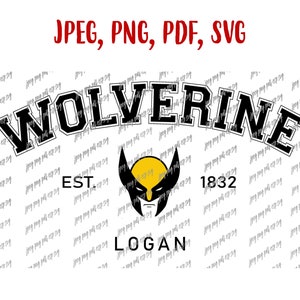 Wolverine Svg X Men Digital file Download Pdf, Jpeg, Png, Svg