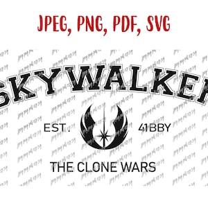 Anakin SkywalkerSvg Skywalker Star Wars Digitale Datei Download, Jpeg, Png, Pdf