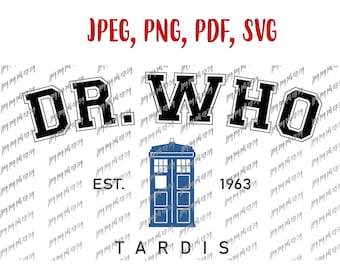 Doctor Who svg Dr Who 1963 Tardis Digitale Datei Download svg, Jpeg, Png, PDFf
