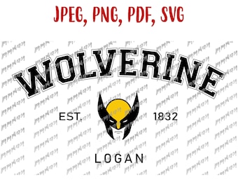 Wolverine SVG X Men Digitale Datei Download Pdf, Jpeg, Png, svg