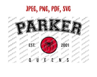 Parker 2001 Spider Man Digital file Download Svg, Jpeg, Png, PDf