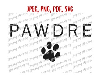 Pawdre Svg Pawdre Dog Dad Fichier numérique Télécharger Svg, Jpeg, Png, PDf