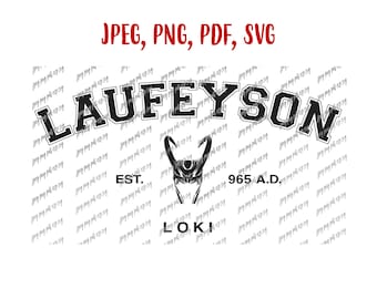 Loki Laufeyson Est. 965 après J.-C. Fichier numérique à télécharger Svg, Jpeg, Png, PDf