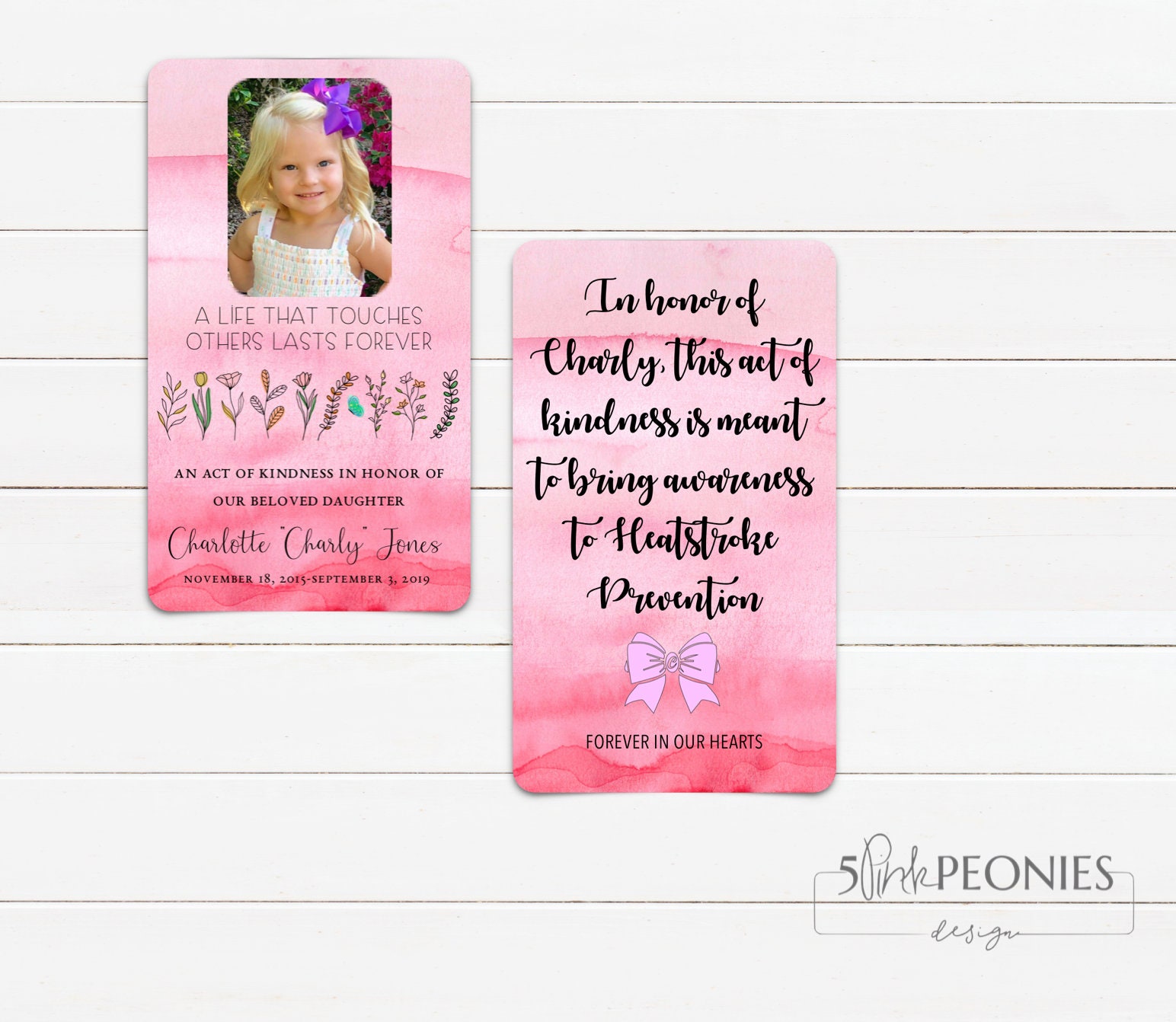 Memorial Wallet Cards Printable Cards