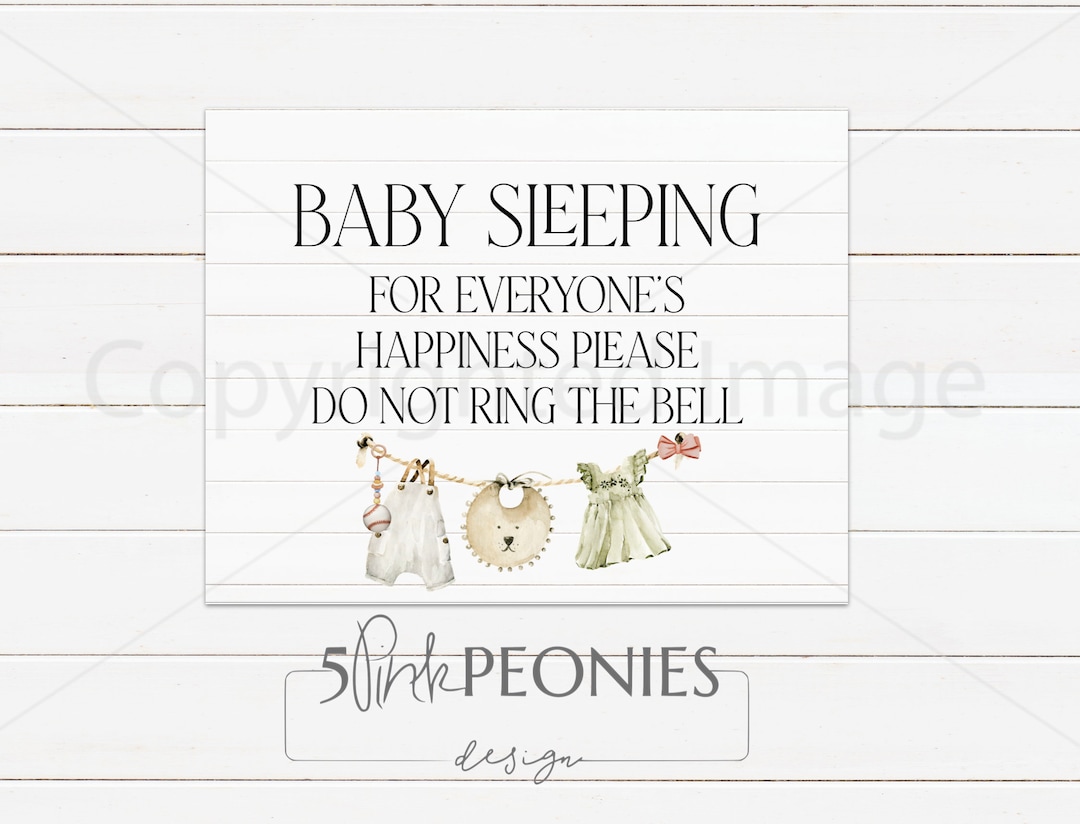 Baby Napping - Nap Time - Do Not Disturb Sign - Instant Download