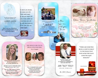 Custom Acts of Kindness Cards - In Memory - Memorial - Wallet Cards - Memory Cards