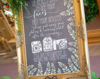 Wedding Sign - Unplugged Sign - Wedding Decor - Unplugged Wedding Sign