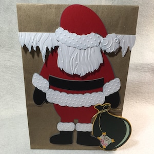 Santa&#39;s Back Present Toys Bear Train Lunch Bag Gift Bag